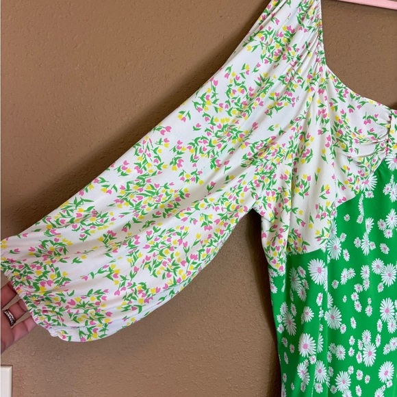 Rixo X Target Collab Puff Sleeve Floral Tulip and Daisy Maxi Dress - Picture 5 of 8